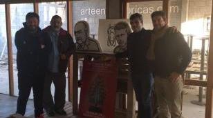 Zabaleta con el artista pl&aacute;stico Alejandro Marmo