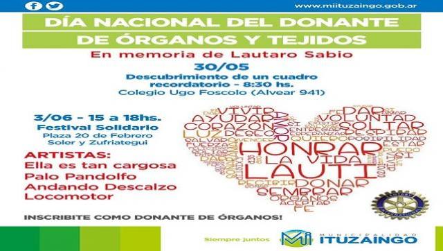 Este martes: Ituzaingó conmemora el día nacional del donante de órganos