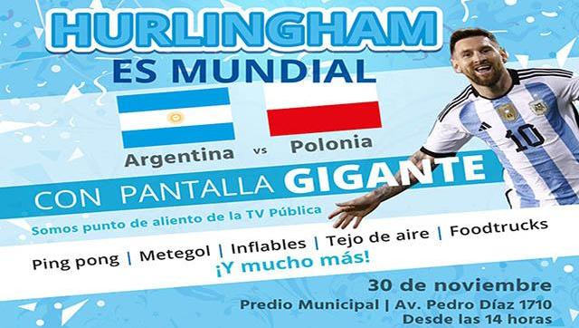 El Municipio volverá a instalar un Punto de Aliento para ver Argentina - Polonia