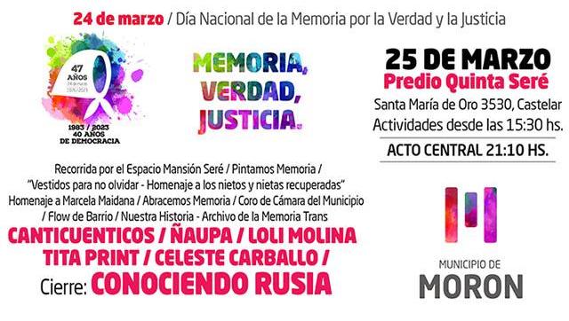 Actividades en el Día de la Memoria por la Verdad y la Justicia