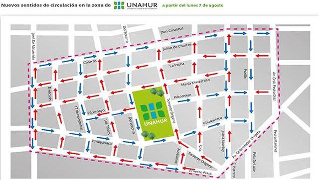 Cambia la circulación de calles en las intersecciones de la UNAHUR