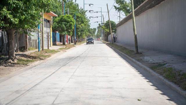 Finalizó la pavimentación de la calle Larralde en La Reja