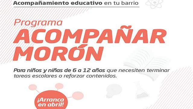 Morón brinda asistencia educativa a jóvenes en edad escolar