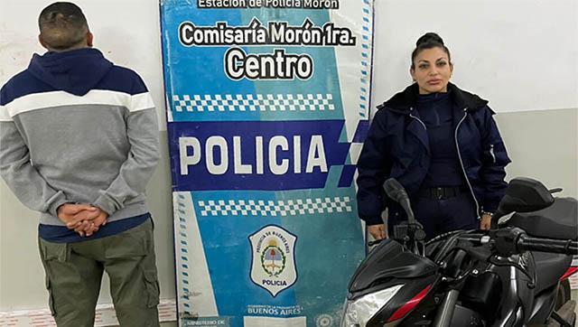 Detienen a prófugo por una entradera: tenía un arma y una moto robada