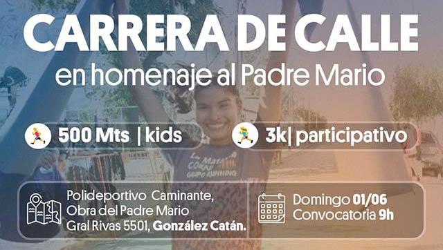 Este domingo se corre en La Matanza para recordar al Padre Mario